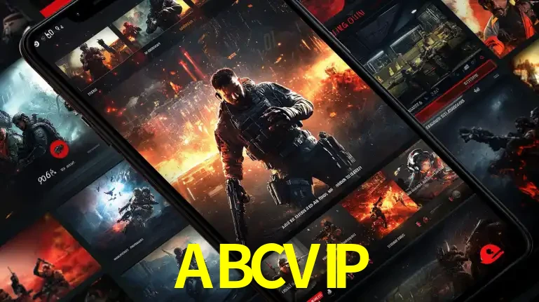 Tela de um celular exibindo uma galeria de jogos de tiro com temática militar, mostrando a variedade de e-sports disponíveis para apostas na plataforma de entretenimento ABCVIP.