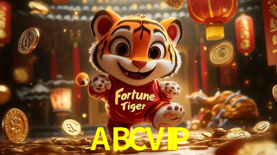 O alegre personagem do Fortune Tiger correndo sobre um caminho de moedas de ouro, simbolizando os grandes prêmios e a diversão do popular jogo de slot do ABCVIP.